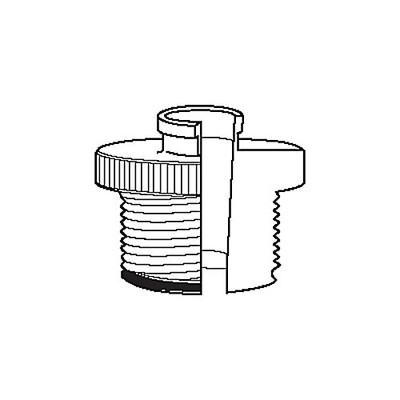 #25 Ace thread to 24/40 PTFE adapter - 2022-502626