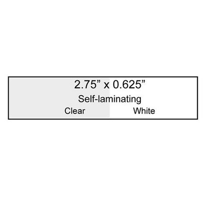 Clear over White Laser Tough-Tags