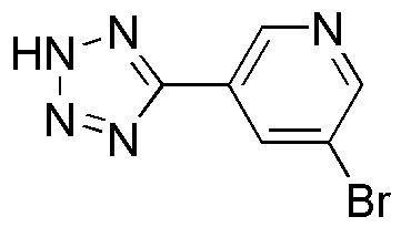 3-Bromo-5-(2H-tetrazol-5-yl)pyridine ; > {2042-1211781G}