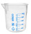 Plastic Beaker, 100ml - Blue Graduations, Spout {2394-CH0138BPR}