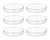 6PK Plastic Petri Dishes w/ Lids - 6" Diameter, 0.75" Depth {2394-CH0372EPK6 PK}