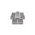 Aluminium Block for 33mm tubes with 4 ho {2279-3661060}