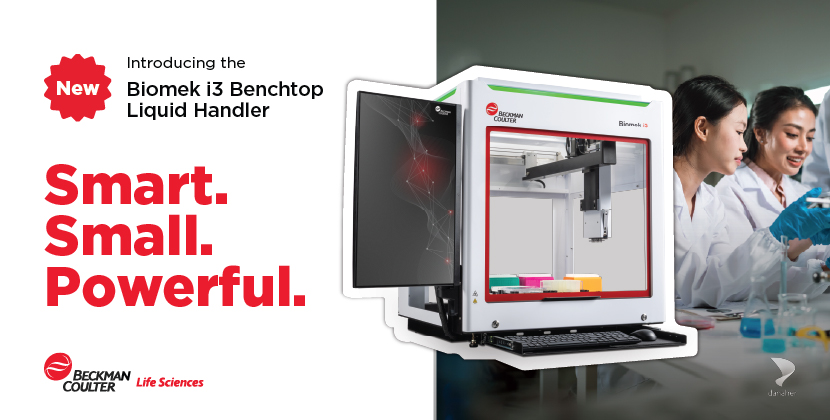 Smart. Small. Powerful. The Biomek i3 Benchtop Liquid Handler offers an automation workstation for complex tasks and seamless workflow enablement. Click to learn more about this benchtop liquid handler.
