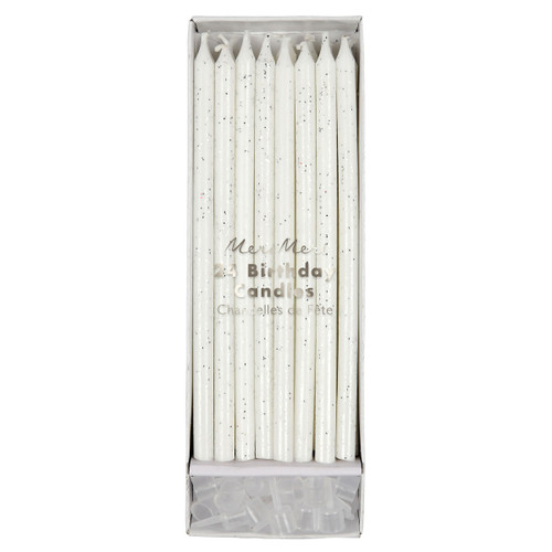 Meri Meri Silver Glitter Celebration Candles