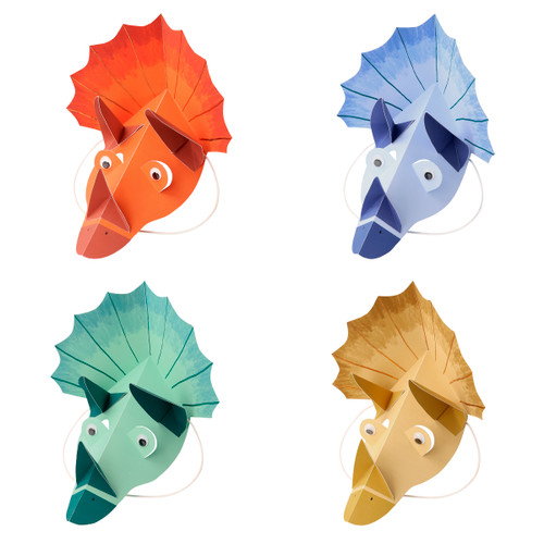 Meri Meri Dinosaur Kingdom Triceratops Party Hats - 8 Count