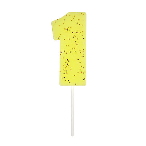 Meri Meri Yellow Glitter Candle