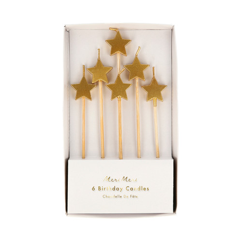 Meri Meri Gold Star Decorative Candles