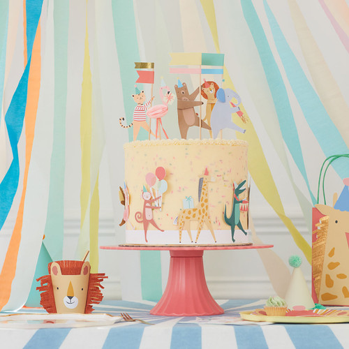 Meri Meri Animal Parade Cake Toppers - Charming Wildlife Party Decorations