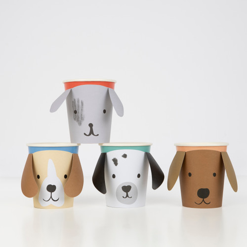 Meri Meri 3D Puppy Paper Cups - 9 oz., 8 Count