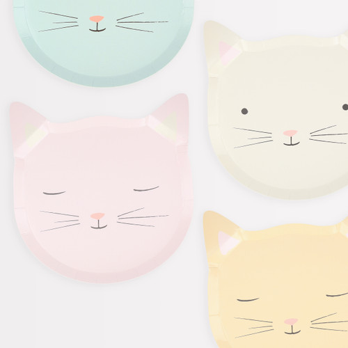 Meri Meri Cute Kitten Paper Plates - 7.5 in., 8 Count