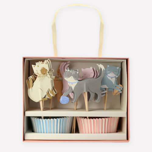 Meri Meri Cute Kittens Cupcake Kit - 24 Cupcakes