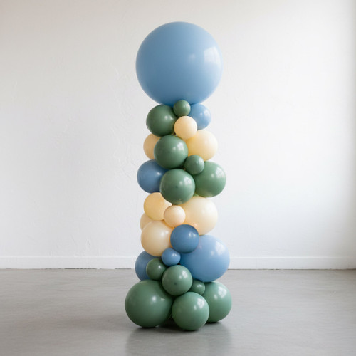 8' Organic Balloon Column - Choose Colors