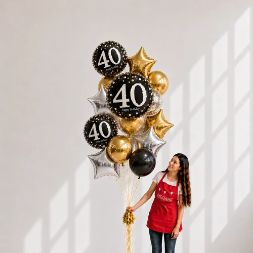 40th Birthday Balloon Bouquet