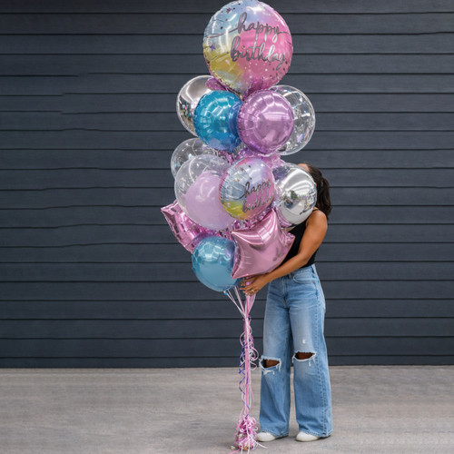 Luminous Birthday Balloon Bouquet