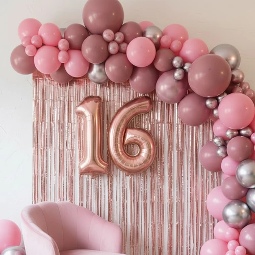 34" Rose Gold Mylar Number Balloon