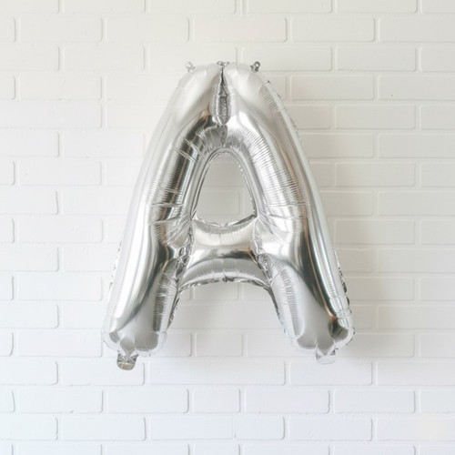 34" Silver Mylar Letter Balloon