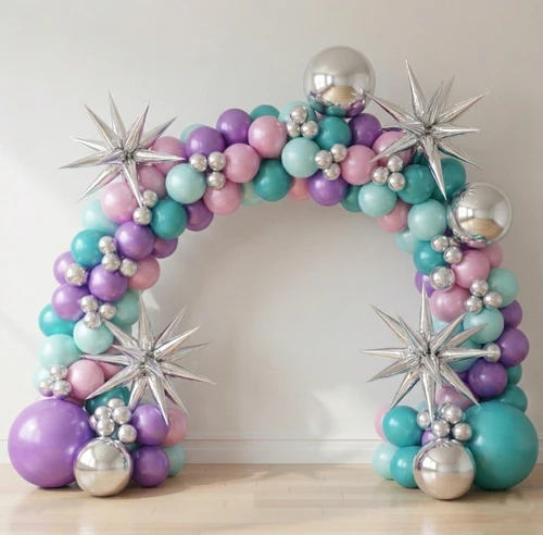 25' Organic Balloon Arch - Custom Colors