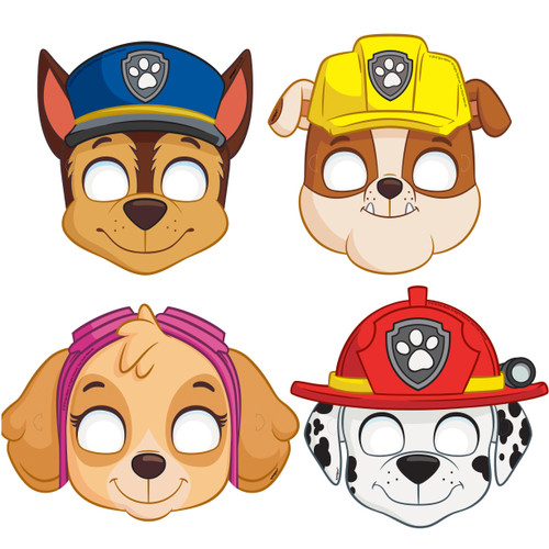 PAW Patrol Paper Party Masks, 8 Count