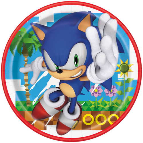 Sonic the Hedgehog 9" Dinner Plates, 8 Count