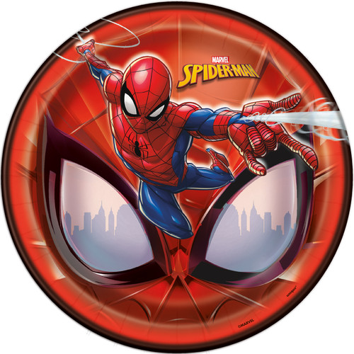 Marvel Spider-Man 9" Dinner Plates, 8 Count