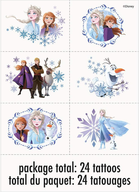 Disney Frozen II Temporary Tattoos, 24 Count