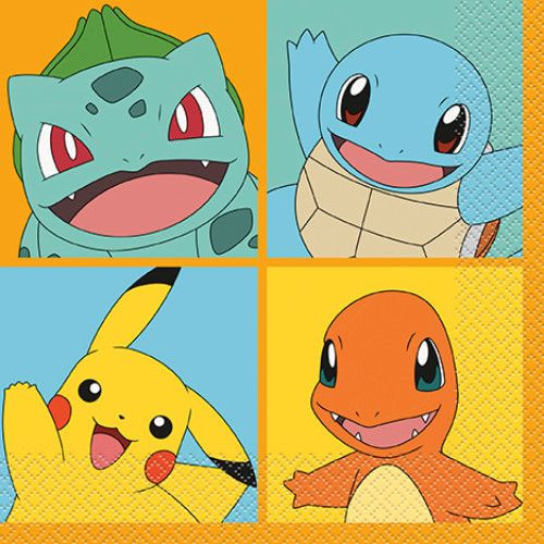 Pokémon Luncheon Napkins, 16 Count