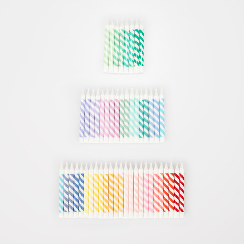 Meri Meri Mini Rainbow Striped Candles