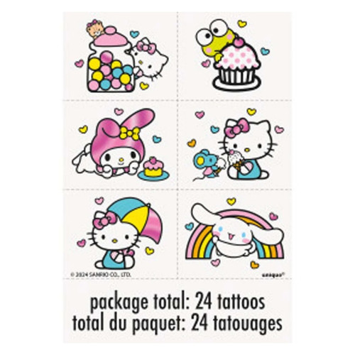Hello Kitty Temporary Tattoos with Foil, 24 Count