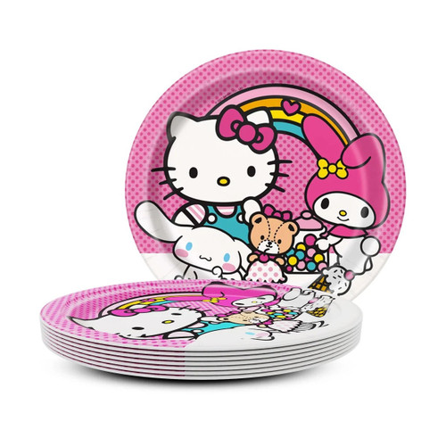 Hello Kitty 7" Dessert Plates, 8 Count