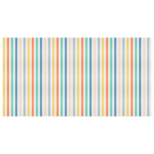 Meri Meri Rainbow Striped Paper Tablecloth - 54 x 102 in.