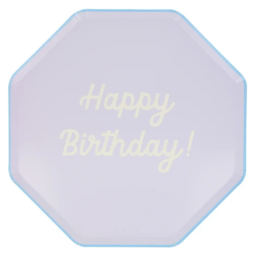 Meri Meri Mixed Happy Birthday Dinner Plates - 10.5 in., 8 Count