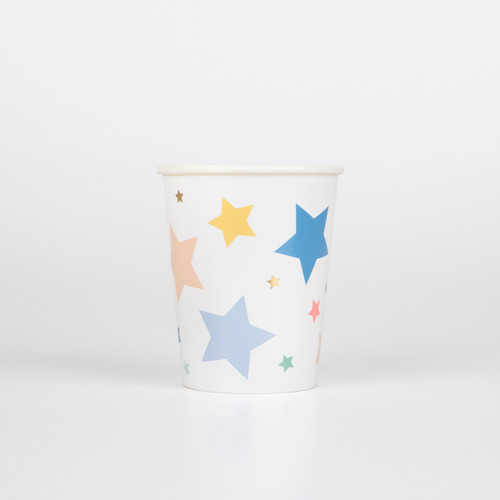 Meri Meri Happy Birthday Stars Paper Cups - 9 oz., 8 Count