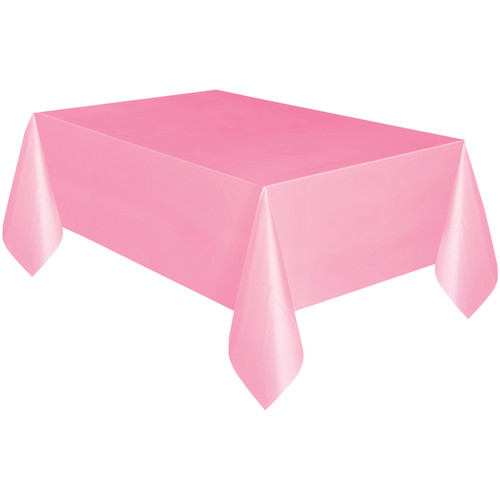 Lovely Pink Plastic Tablecover (54" x 108")