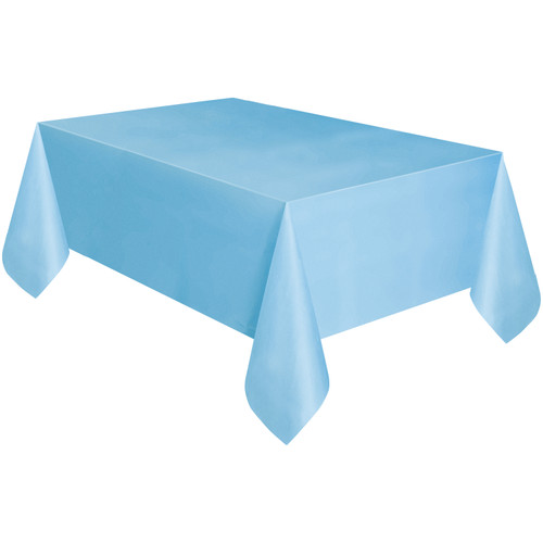 Powder Blue Plastic Tablecover (54" x 108")