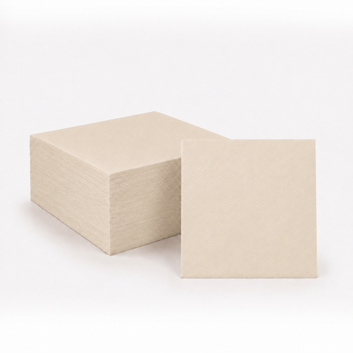 40ct Vanilla Cream Beverage Napkins