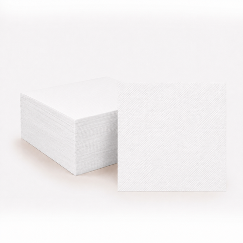 40ct Bright White Lunch Napkins
