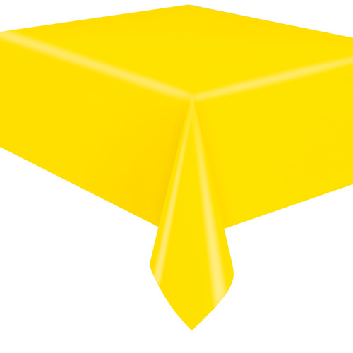 Neon Yellow Plastic Tablecover (54" x 108")