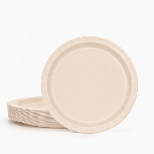 20ct Vanilla Cream 9in Paper Plates