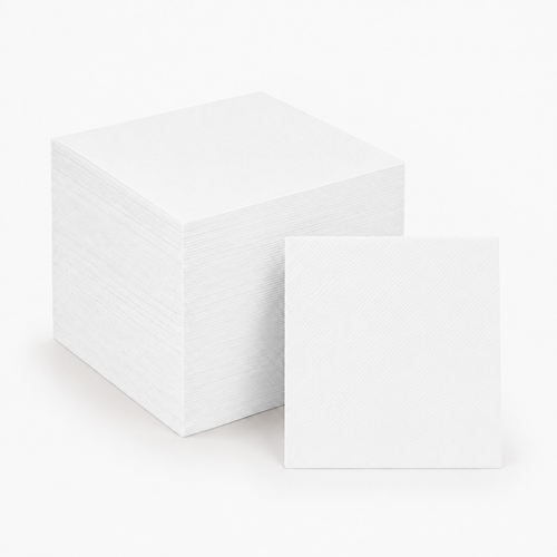 100ct Bright White Beverage Napkins
