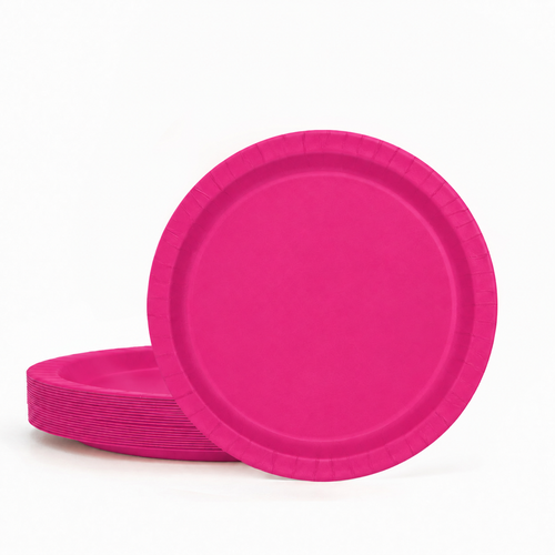 20ct Hot Pink 9in Paper Plates