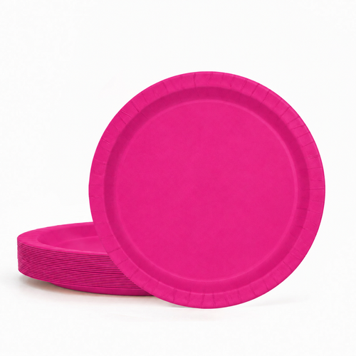 20ct Hot Pink 10in Paper Plates