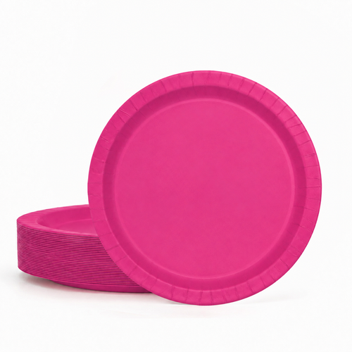 50ct Hot Pink 10" Paper Plates