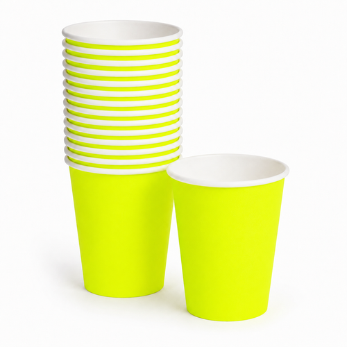 20ct Neon Yellow 9 oz. Paper Cups
