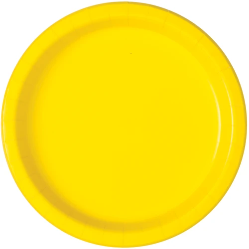 50ct Neon Yellow 10" Paper Plates