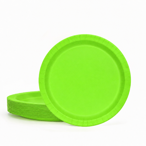 20ct Neon Green 9in Paper Plates