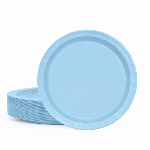 50ct Powder Blue 10" Paper Plates