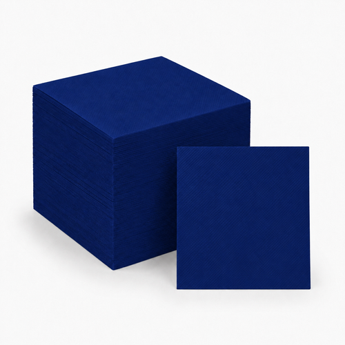 100ct True Navy Beverage Napkins