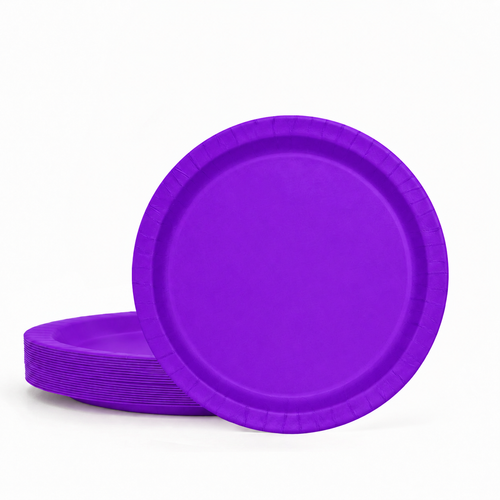20ct Neon Purple 9in Paper Plates