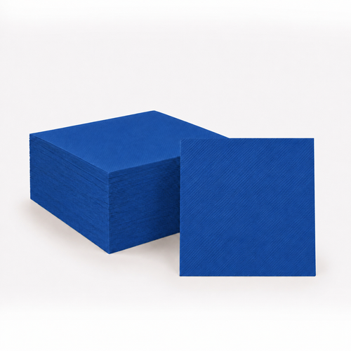 40ct Royal Blue Beverage Napkins