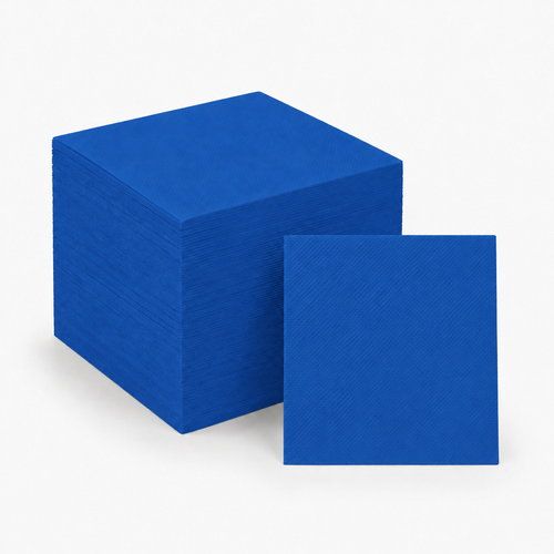 100ct Royal Blue Beverage Napkins